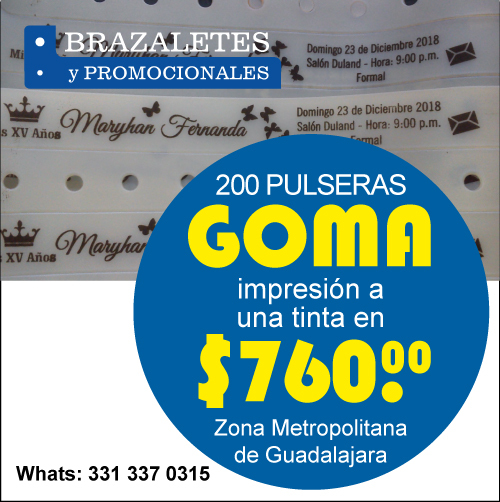 Brazaletes de Goma o Silicón&nbsp;